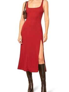 Reformation Gilmore Crimson Maxi Dress Size 6 NWT